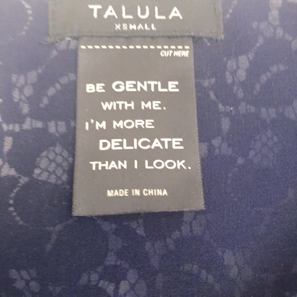 EUC Talula Betsey Blouse - Navy Blue - Picture 4 of 4